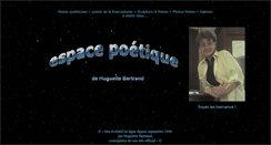 Desktop Screenshot of espacepoetique.com